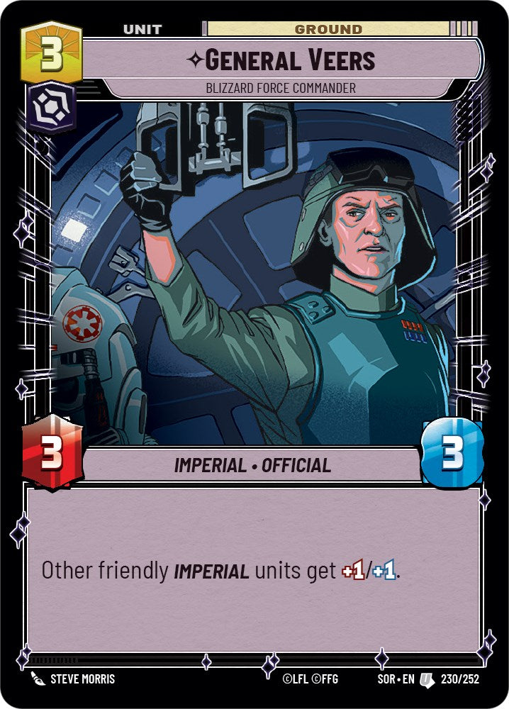 General Veers - Blizzard Force Commander (230/252) [Spark of Rebellion] | Deep Dive Games St. Marys