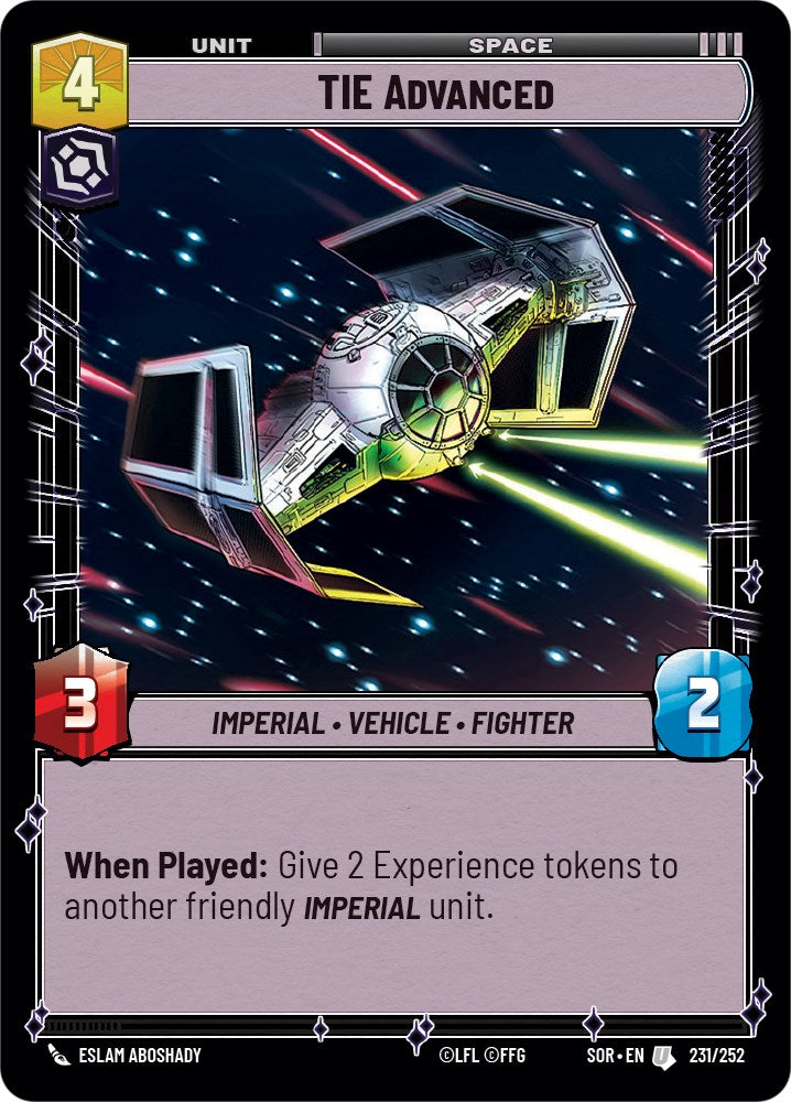 TIE Advanced (231/252) [Spark of Rebellion] | Deep Dive Games St. Marys