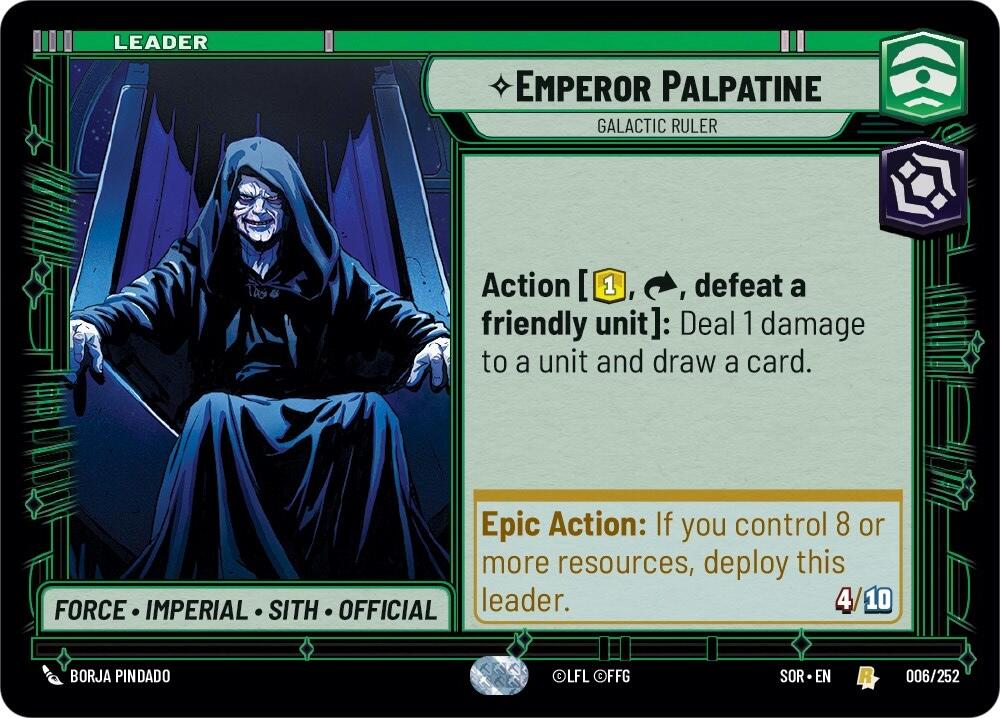 Emperor Palpatine - Galactic Ruler (006/252) [Spark of Rebellion] | Deep Dive Games St. Marys