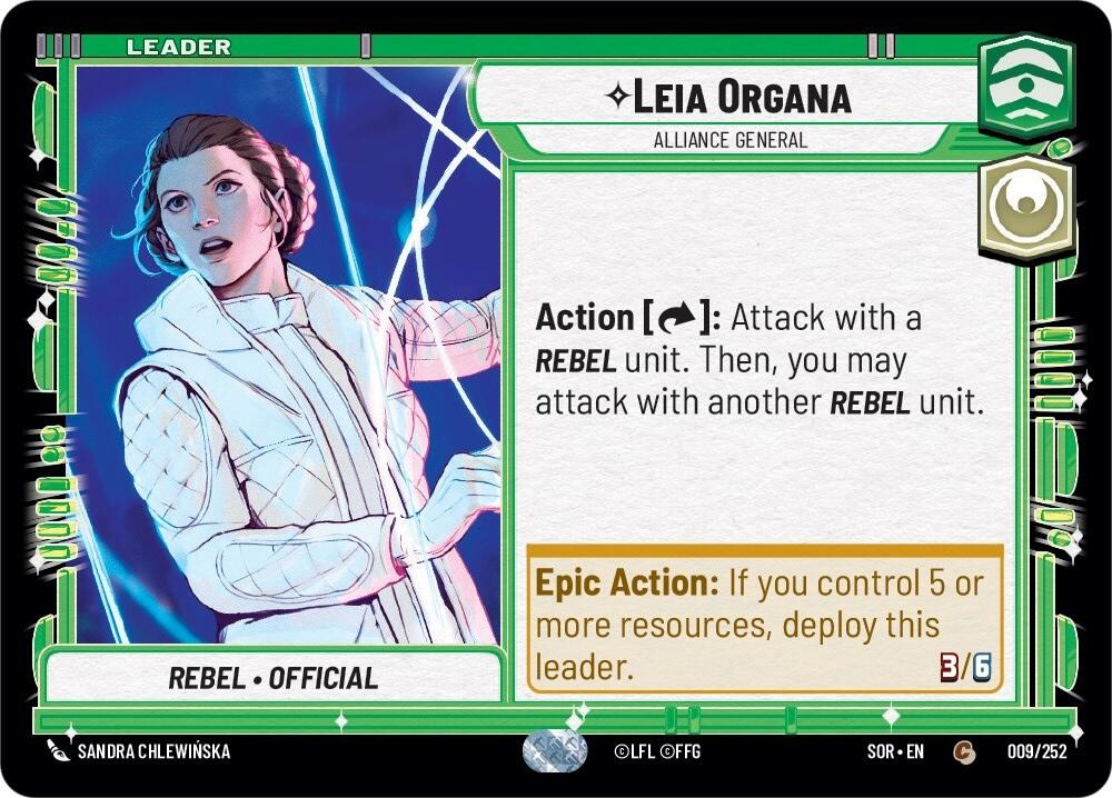 Leia Organa - Alliance General (009/252) [Spark of Rebellion] | Deep Dive Games St. Marys