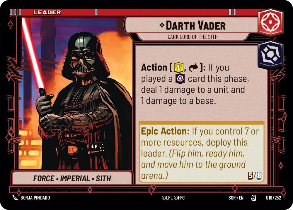 Darth Vader - Dark Lord of the Sith (010/252) [Spark of Rebellion] | Deep Dive Games St. Marys