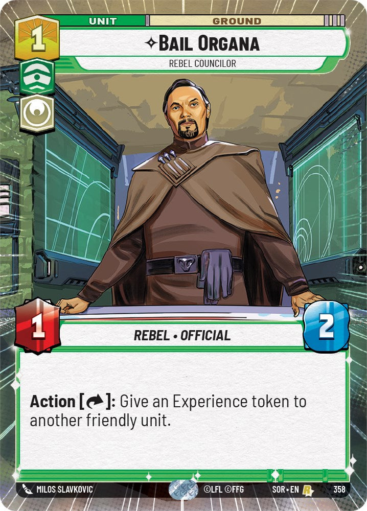 Bail Organa - Rebel Councilor (Hyperspace) (358) [Spark of Rebellion] | Deep Dive Games St. Marys