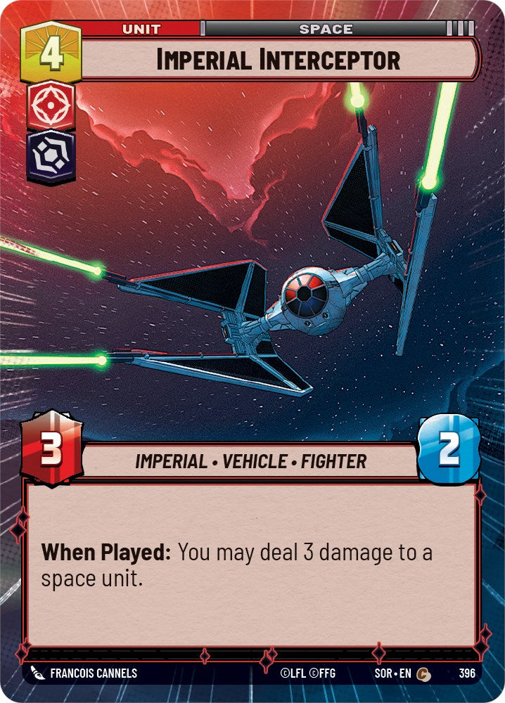 Imperial Interceptor (Hyperspace) (396) [Spark of Rebellion] | Deep Dive Games St. Marys