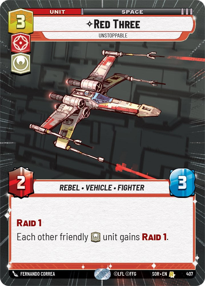 Red Three - Unstoppable (Hyperspace) (407) [Spark of Rebellion] | Deep Dive Games St. Marys