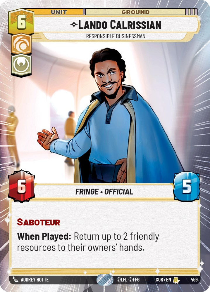 Lando Calrissian - Responsible Businessman (Hyperspace) (459) [Spark of Rebellion] | Deep Dive Games St. Marys