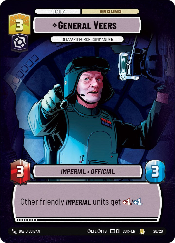 General Veers - Blizzard Force Commander (20/20) [Spark of Rebellion: Weekly Play] | Deep Dive Games St. Marys