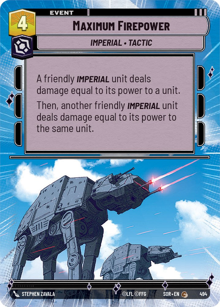 Maximum Firepower (Hyperspace) (494) [Spark of Rebellion] | Deep Dive Games St. Marys
