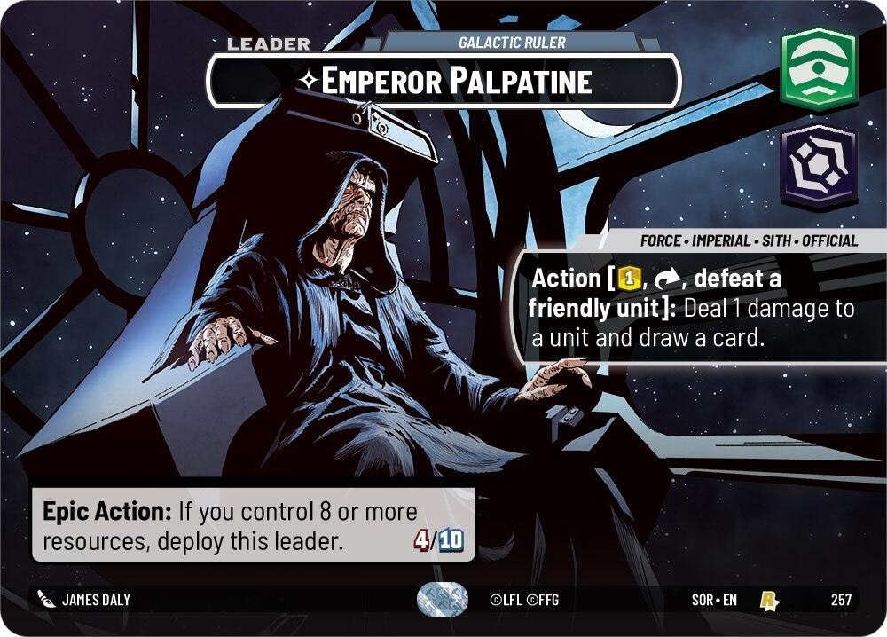 Emperor Palpatine - Galactic Ruler (Showcase) (257) [Spark of Rebellion] | Deep Dive Games St. Marys