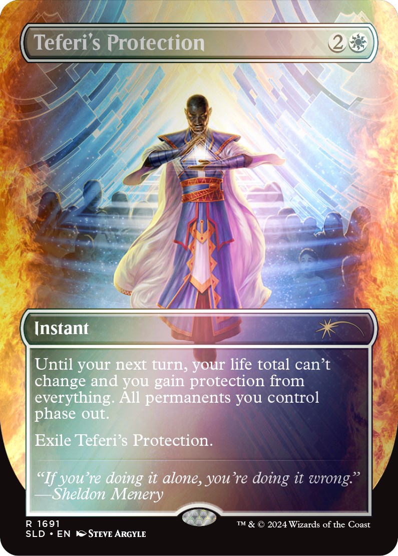 Teferi's Protection (1691) (Rainbow Foil) [Secret Lair: Sheldon's Spellbook] | Deep Dive Games St. Marys