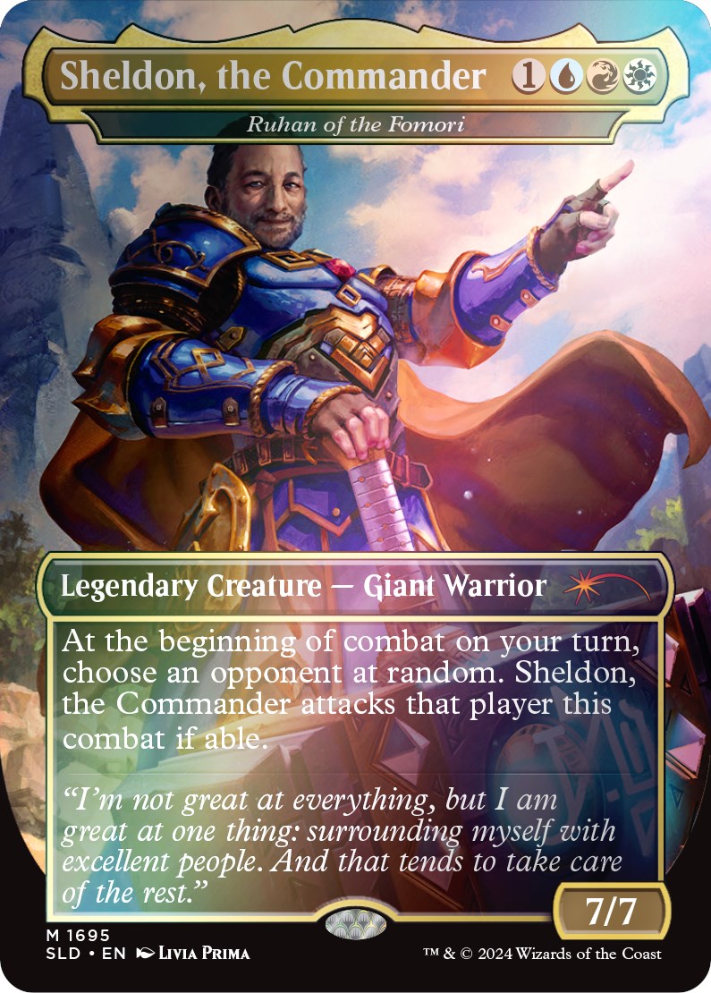 Ruhan of the Fomori - Sheldon, the Commander (Rainbow Foil) [Secret Lair: Sheldon's Spellbook] | Deep Dive Games St. Marys