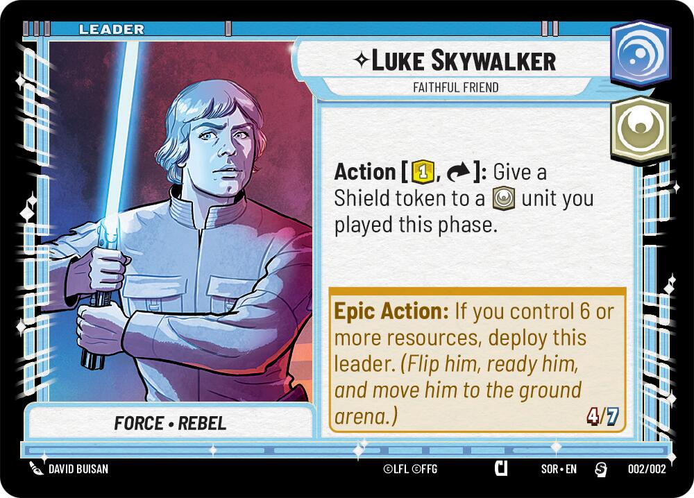 Luke Skywalker - Faithful Friend (002/002) (Prerelease Promo) (002/002) [Spark of Rebellion Promos] | Deep Dive Games St. Marys