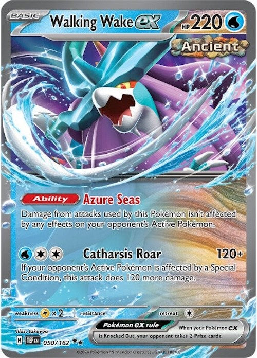 Walking Wake ex (050/162) [Scarlet & Violet: Temporal Forces] | Deep Dive Games St. Marys