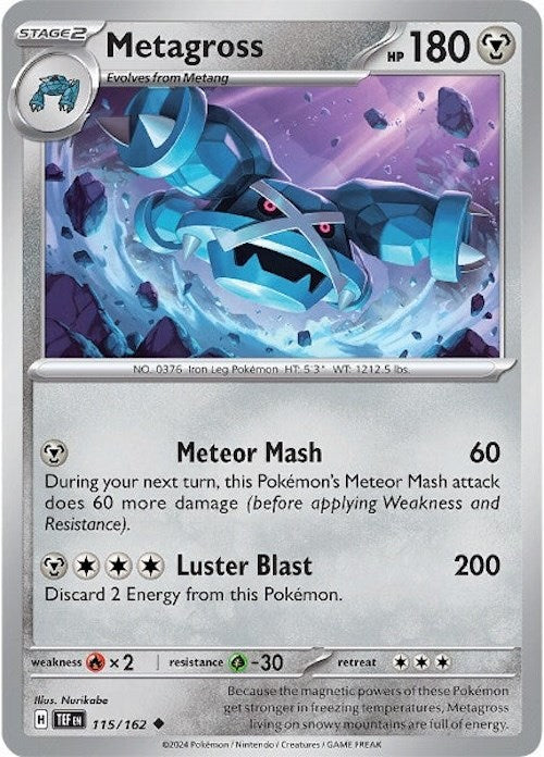 Metagross (115/162) [Scarlet & Violet: Temporal Forces] | Deep Dive Games St. Marys