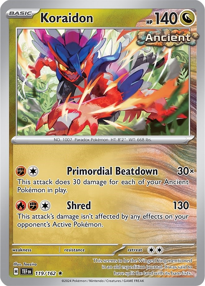Koraidon (119/162) (Theme Deck Exclusive) [Scarlet & Violet: Temporal Forces] | Deep Dive Games St. Marys