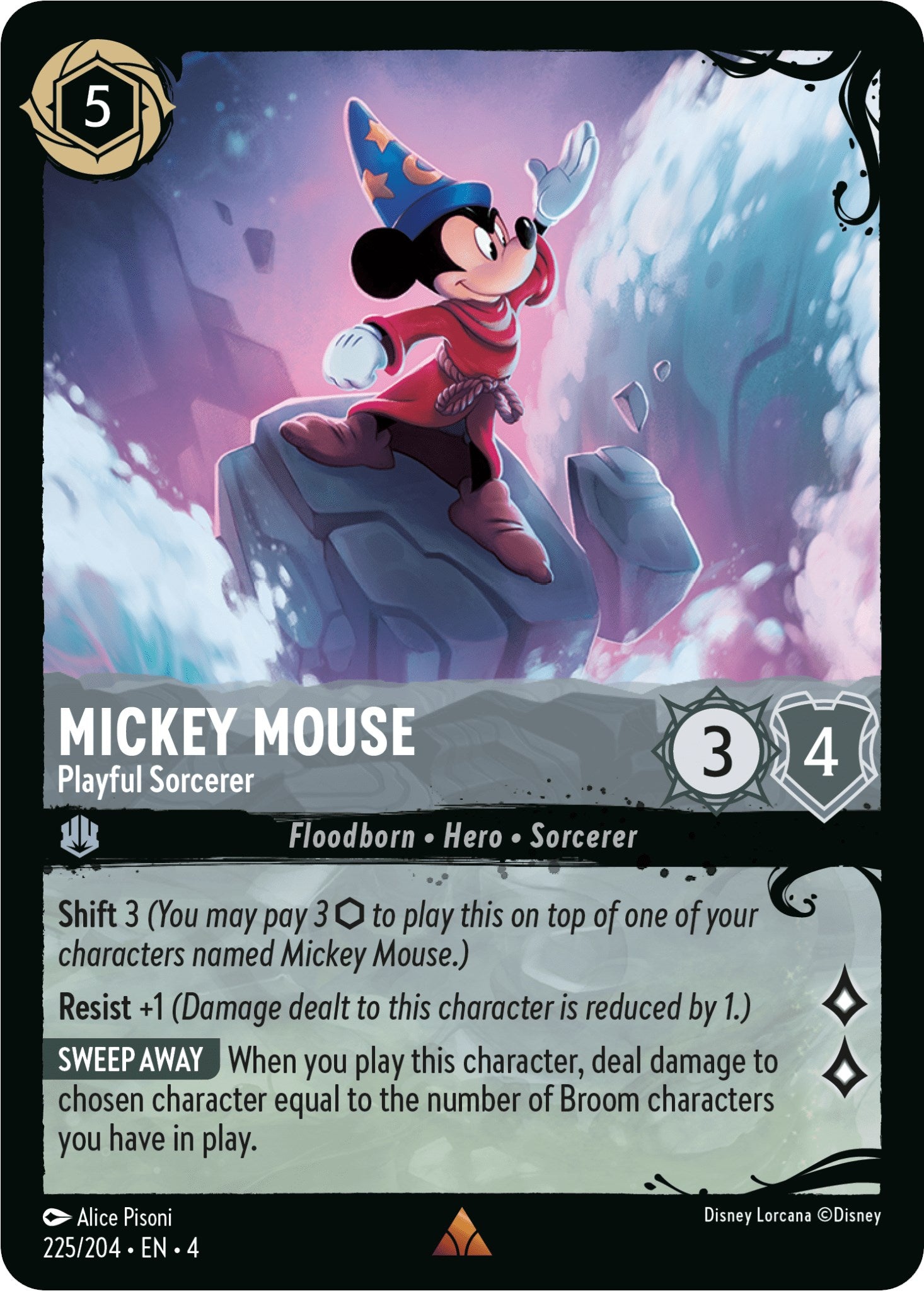 Mickey Mouse - Playful Sorcerer (225/204) (225/204) [Illumineer's Quest: Deep Trouble] | Deep Dive Games St. Marys
