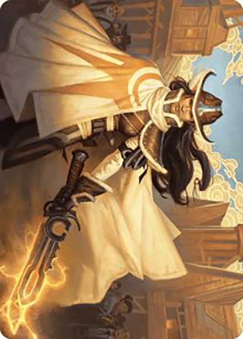 Omenport Vigilante Art Card [Outlaws of Thunder Junction Art Series] | Deep Dive Games St. Marys