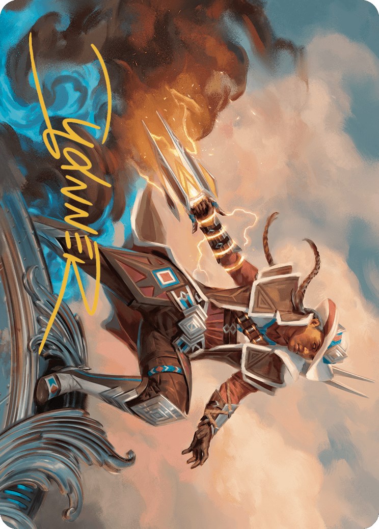 Annie Flash, the Veteran Art Card (Gold-Stamped Signature) [Outlaws of Thunder Junction Art Series] | Deep Dive Games St. Marys