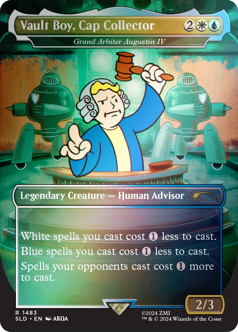 Vault Boy, Cap Collector - Grand Arbiter Augustin IV (Rainbow Foil) [Secret Lair Drop Series] | Deep Dive Games St. Marys