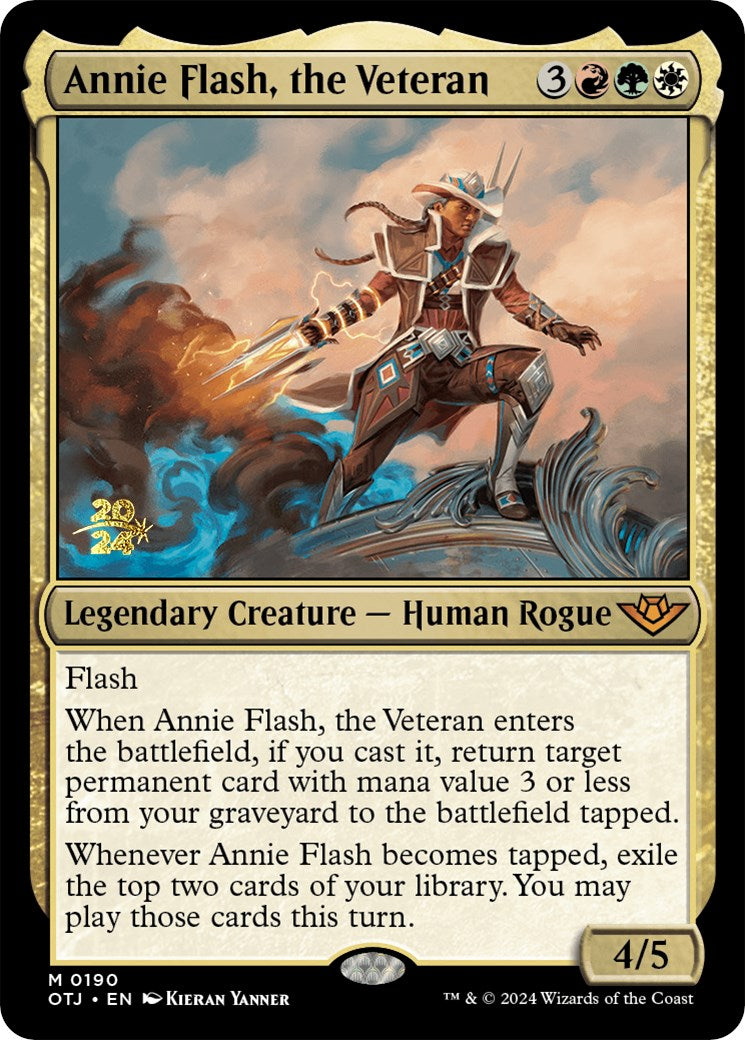 Annie Flash, the Veteran [Outlaws of Thunder Junction Prerelease Promos] | Deep Dive Games St. Marys