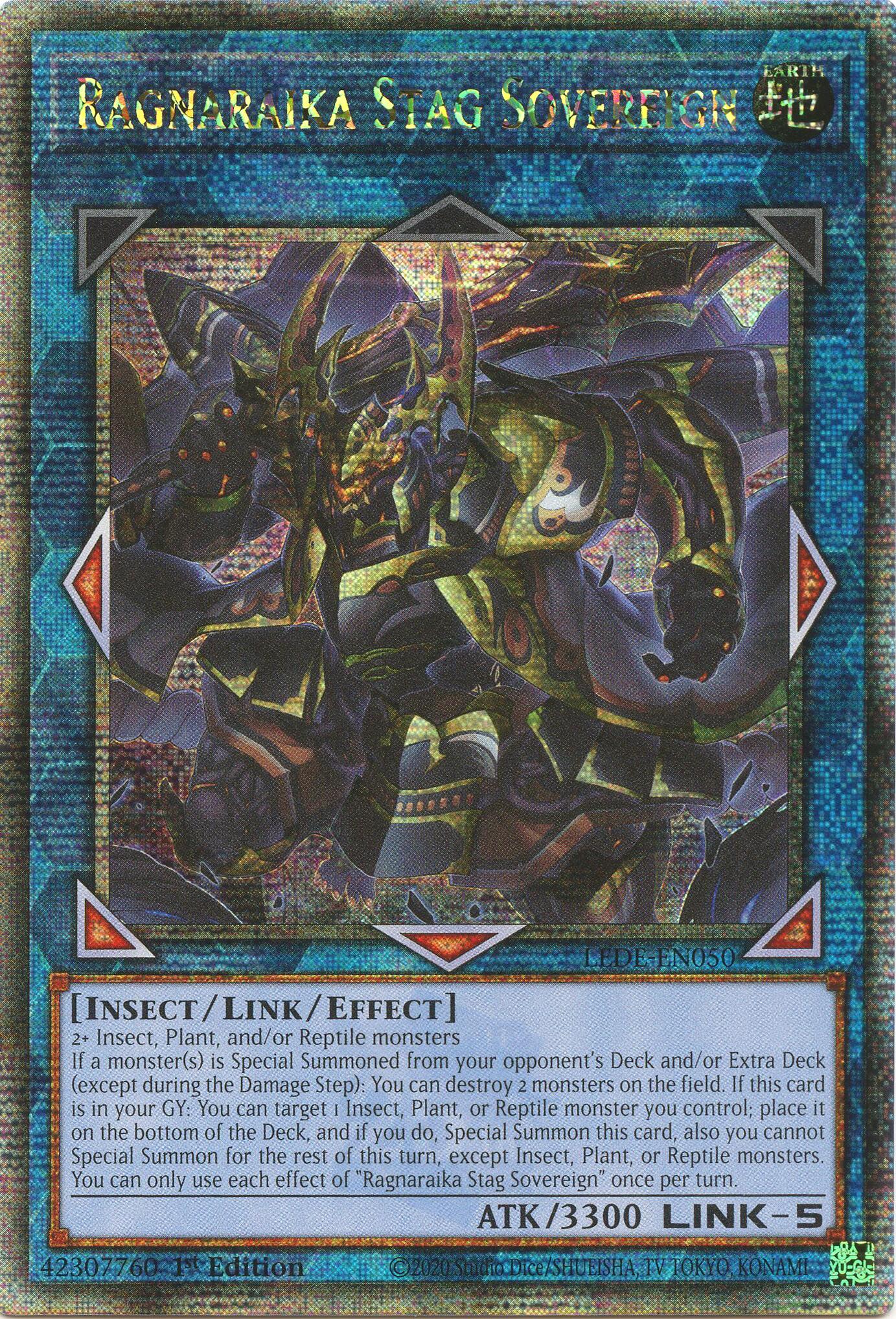 Ragnaraika Stag Sovereign (Quarter Century Secret Rare) [LEDE-EN050] Quarter Century Secret Rare | Deep Dive Games St. Marys