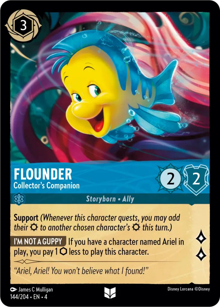 Flounder - Collector's Companion (144/204) [Ursula's Return] | Deep Dive Games St. Marys