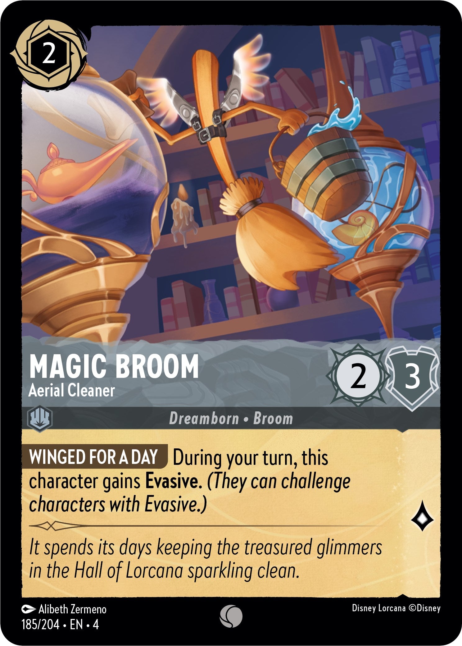 Magic Broom - Aerial Cleaner (185/204) [Ursula's Return] | Deep Dive Games St. Marys
