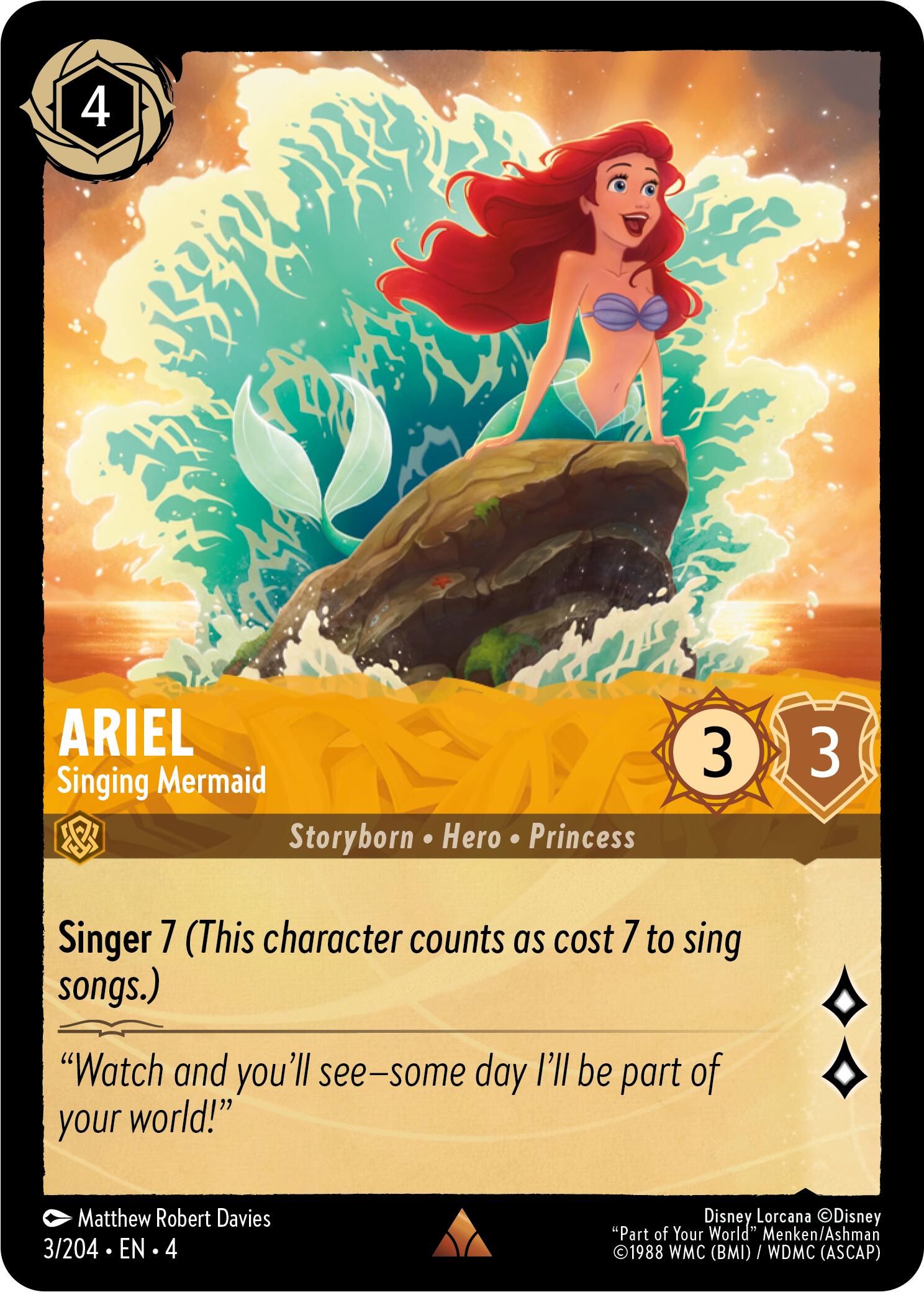 Ariel - Singing Mermaid (3/204) [Ursula's Return] | Deep Dive Games St. Marys