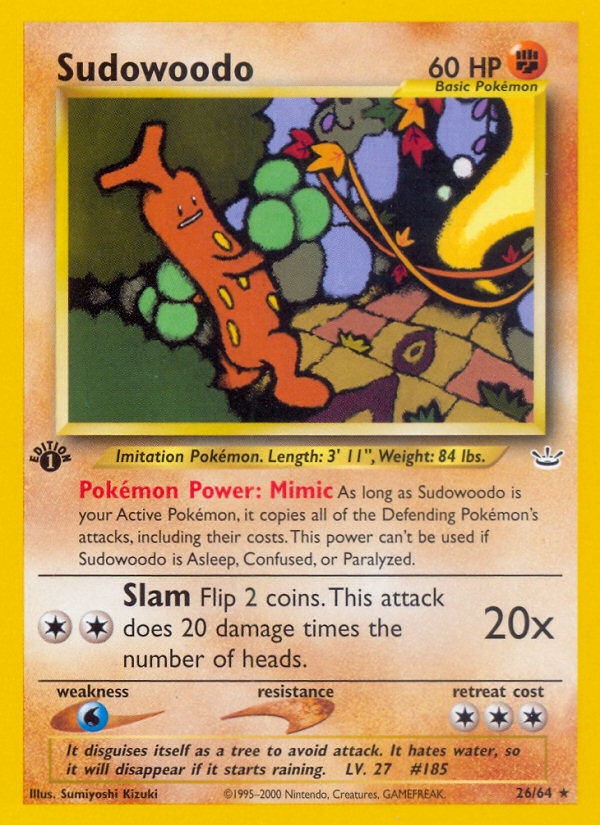 Sudowoodo (26/64) [Neo Revelation 1st Edition] | Deep Dive Games St. Marys