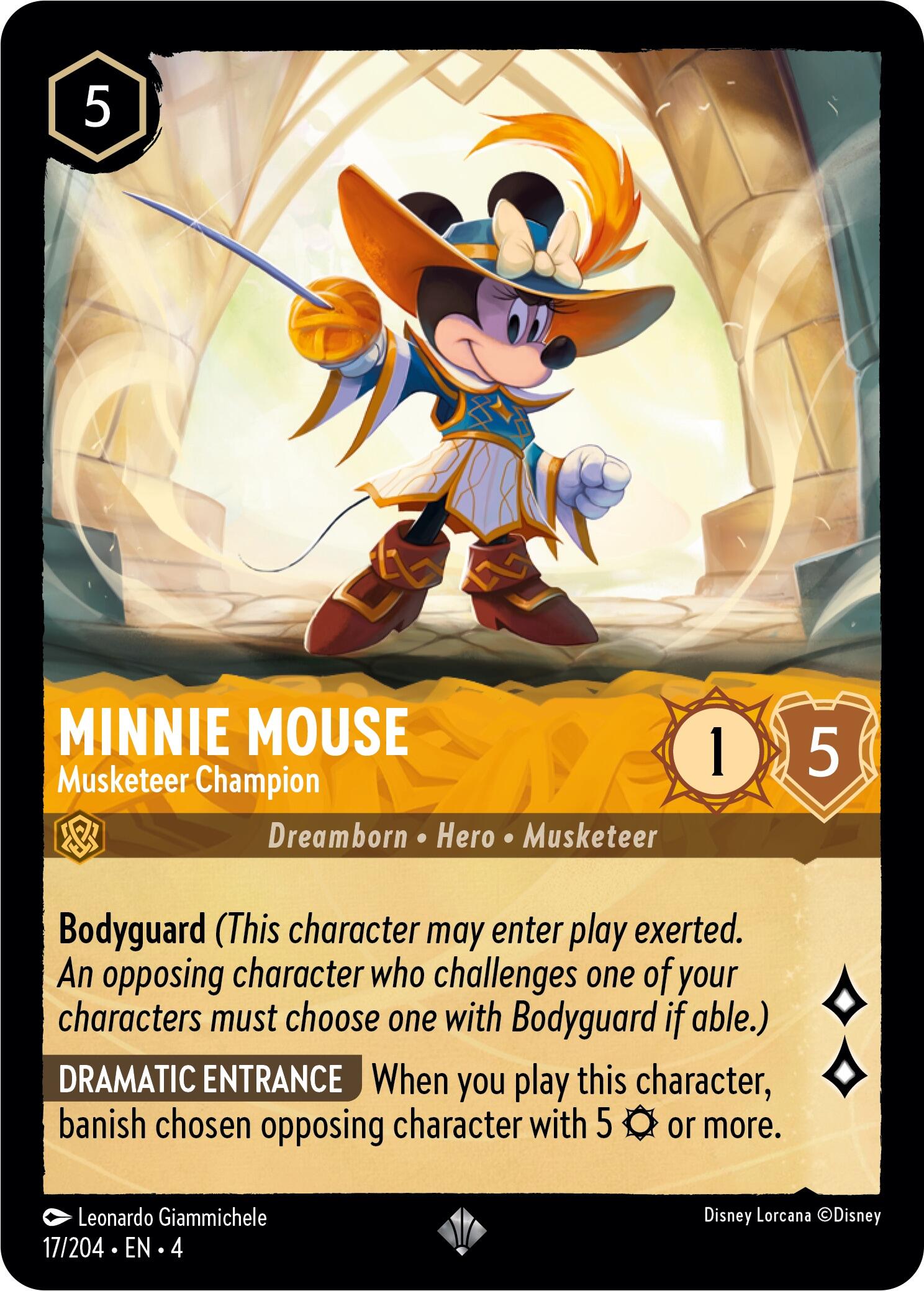 Minnie Mouse - Musketeer Champion (17/204) [Ursula's Return] | Deep Dive Games St. Marys