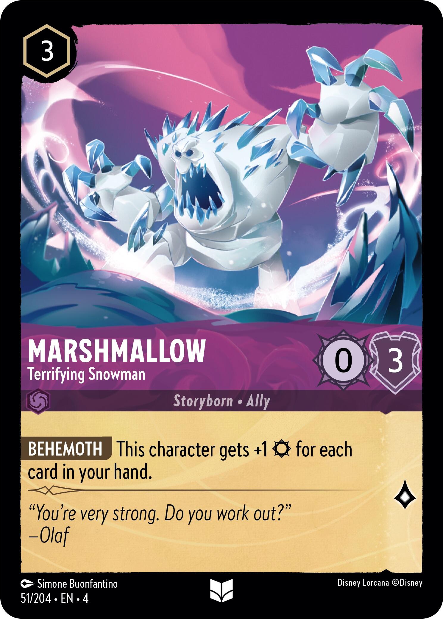 Marshmallow - Terrifying Snowman (51/204) [Ursula's Return] | Deep Dive Games St. Marys
