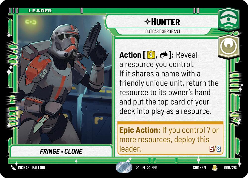 Hunter - Outcast Sergeant (009/262) (009/262) [Shadows of the Galaxy] | Deep Dive Games St. Marys
