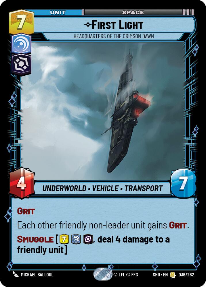First Light - Headquarters of the Crimson Dawn (036/262) (036/262) [Shadows of the Galaxy] | Deep Dive Games St. Marys