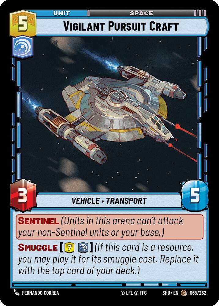 Vigilant Pursuit Craft (065/262) (065/262) [Shadows of the Galaxy] | Deep Dive Games St. Marys