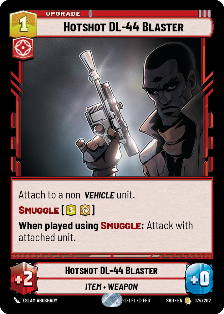 Hotshot DL-44 Blaster (174/262) (174/262) [Shadows of the Galaxy] | Deep Dive Games St. Marys