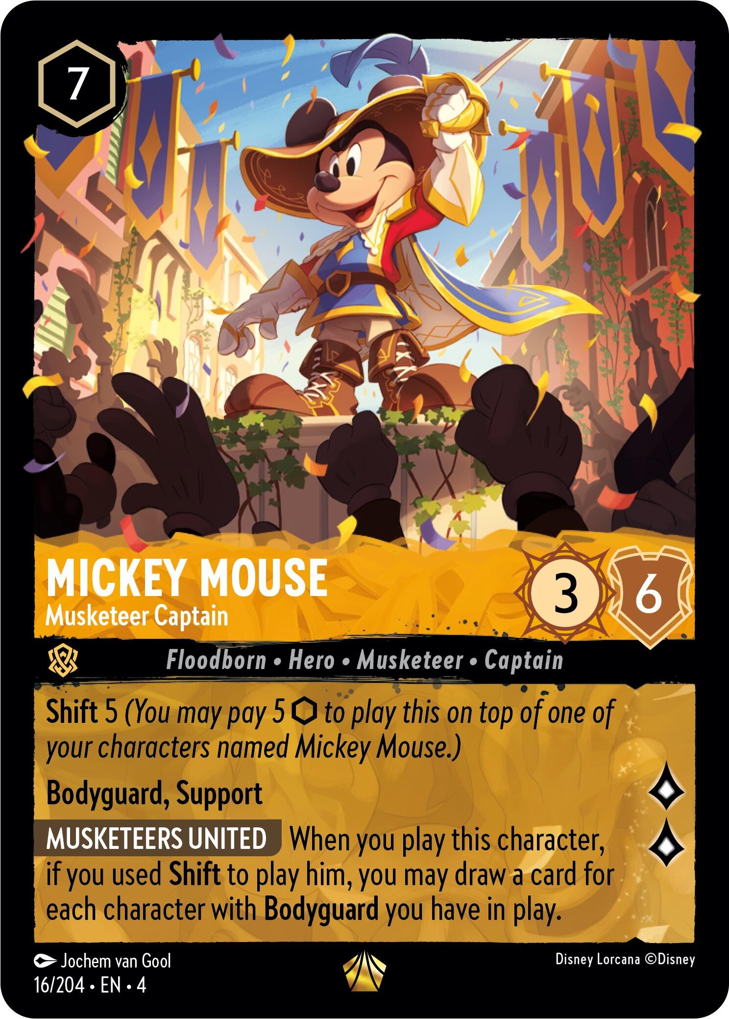 Mickey Mouse - Musketeer Captain (16/204) [Ursula's Return] | Deep Dive Games St. Marys