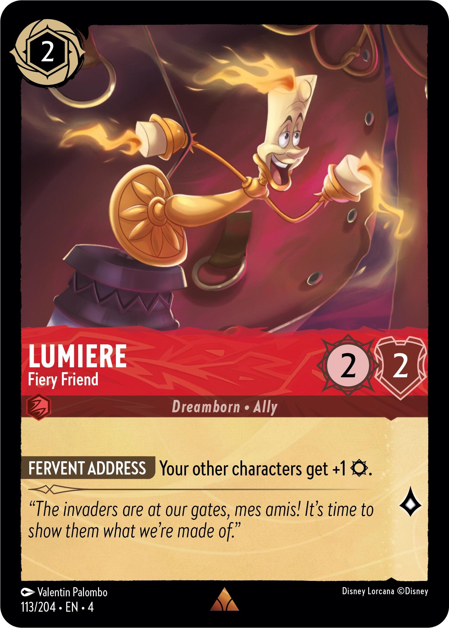 Lumiere - Fiery Friend (113/204) [Ursula's Return] | Deep Dive Games St. Marys