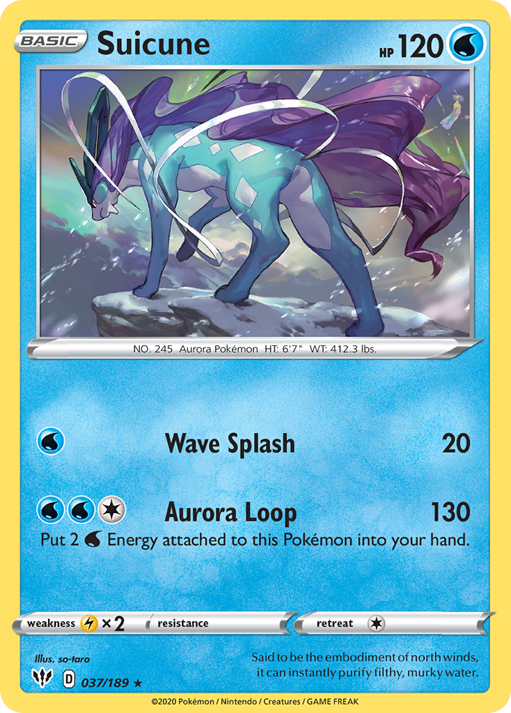 Suicune (037/189) [Sword & Shield: Darkness Ablaze] | Deep Dive Games St. Marys