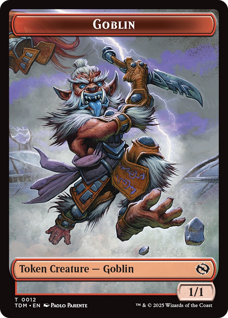 Goblin // Solider (0004) Double-Sided Token [Tarkir: Dragonstorm Commander Tokens] | Deep Dive Games St. Marys