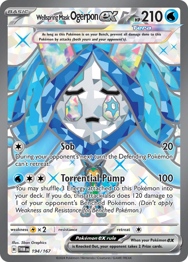 Wellspring Mask Ogerpon ex (194/167) [Scarlet & Violet: Twilight Masquerade] | Deep Dive Games St. Marys