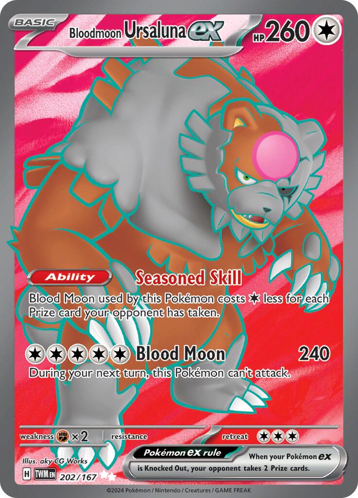 Bloodmoon Ursaluna ex (202/167) [Scarlet & Violet: Twilight Masquerade] | Deep Dive Games St. Marys