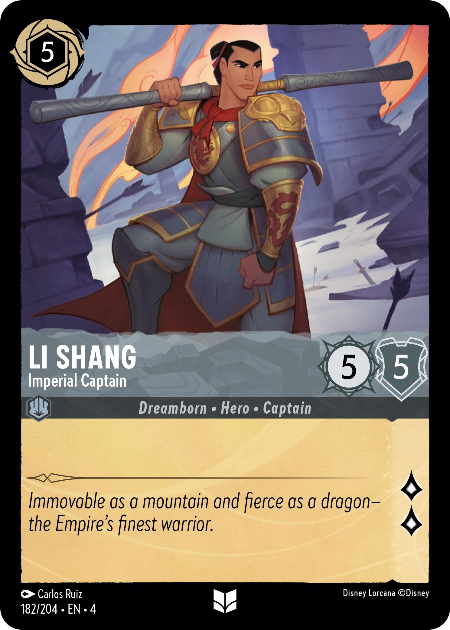 Li Shang - Imperial Captain (182/204) [Ursula's Return] | Deep Dive Games St. Marys