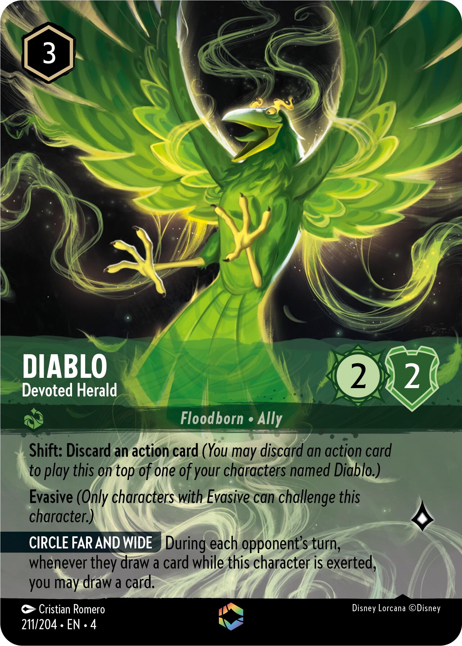 Diablo - Devoted Herald (Enchanted) (211/204) [Ursula's Return] | Deep Dive Games St. Marys
