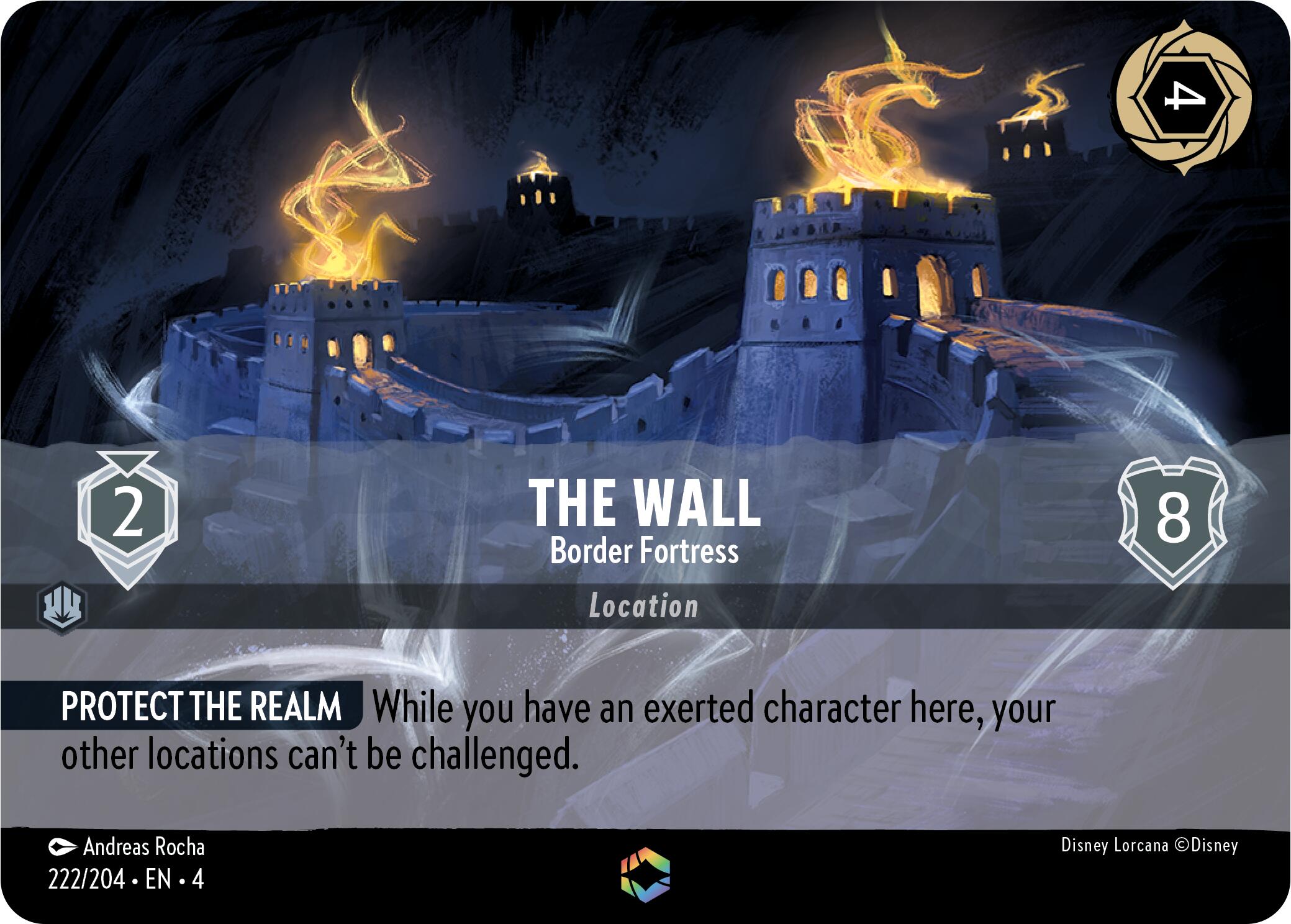 The Wall - Border Fortress (Enchanted) (222/204) [Ursula's Return] | Deep Dive Games St. Marys