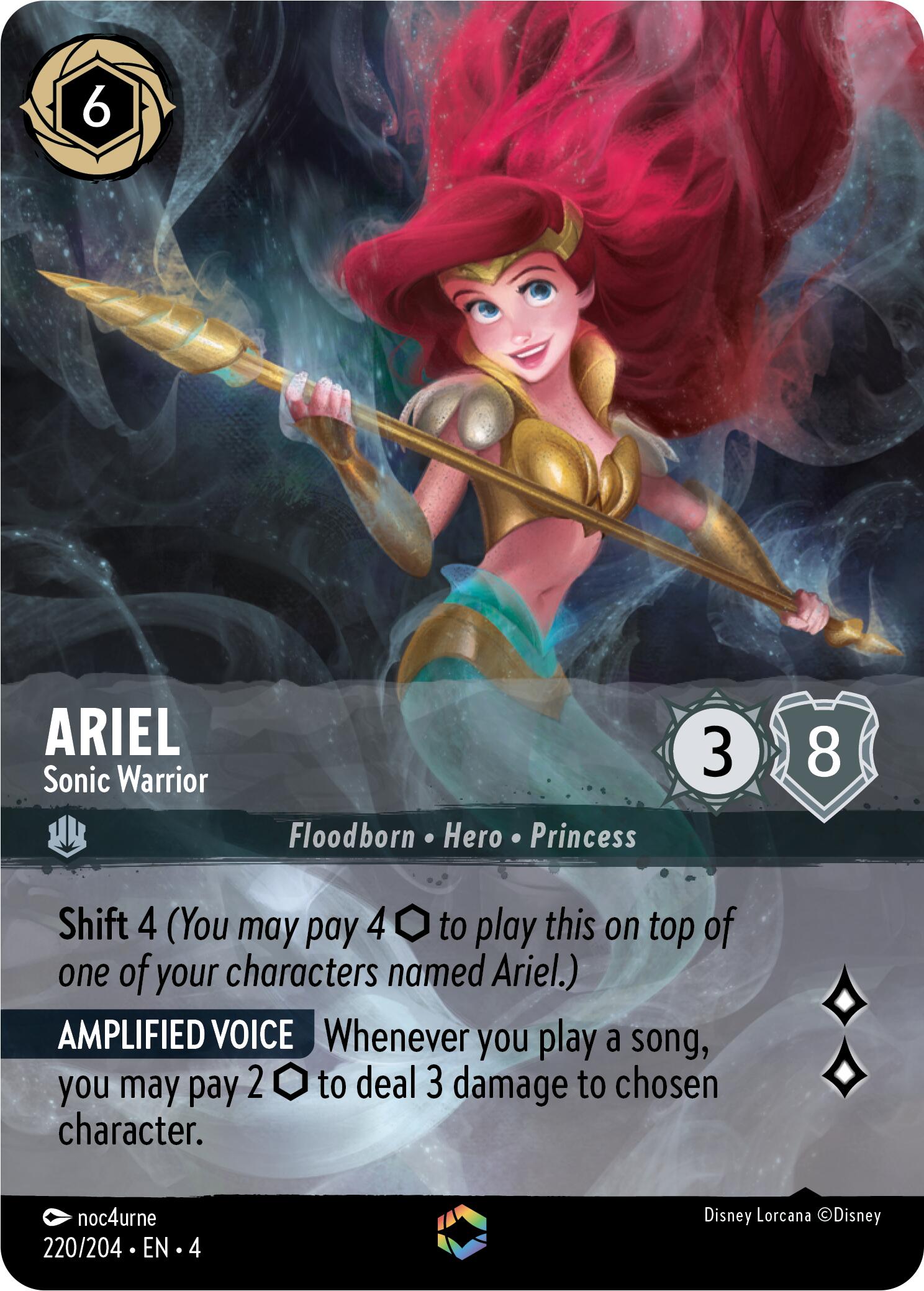 Ariel - Sonic Warrior (Enchanted) (220/204) [Ursula's Return] | Deep Dive Games St. Marys