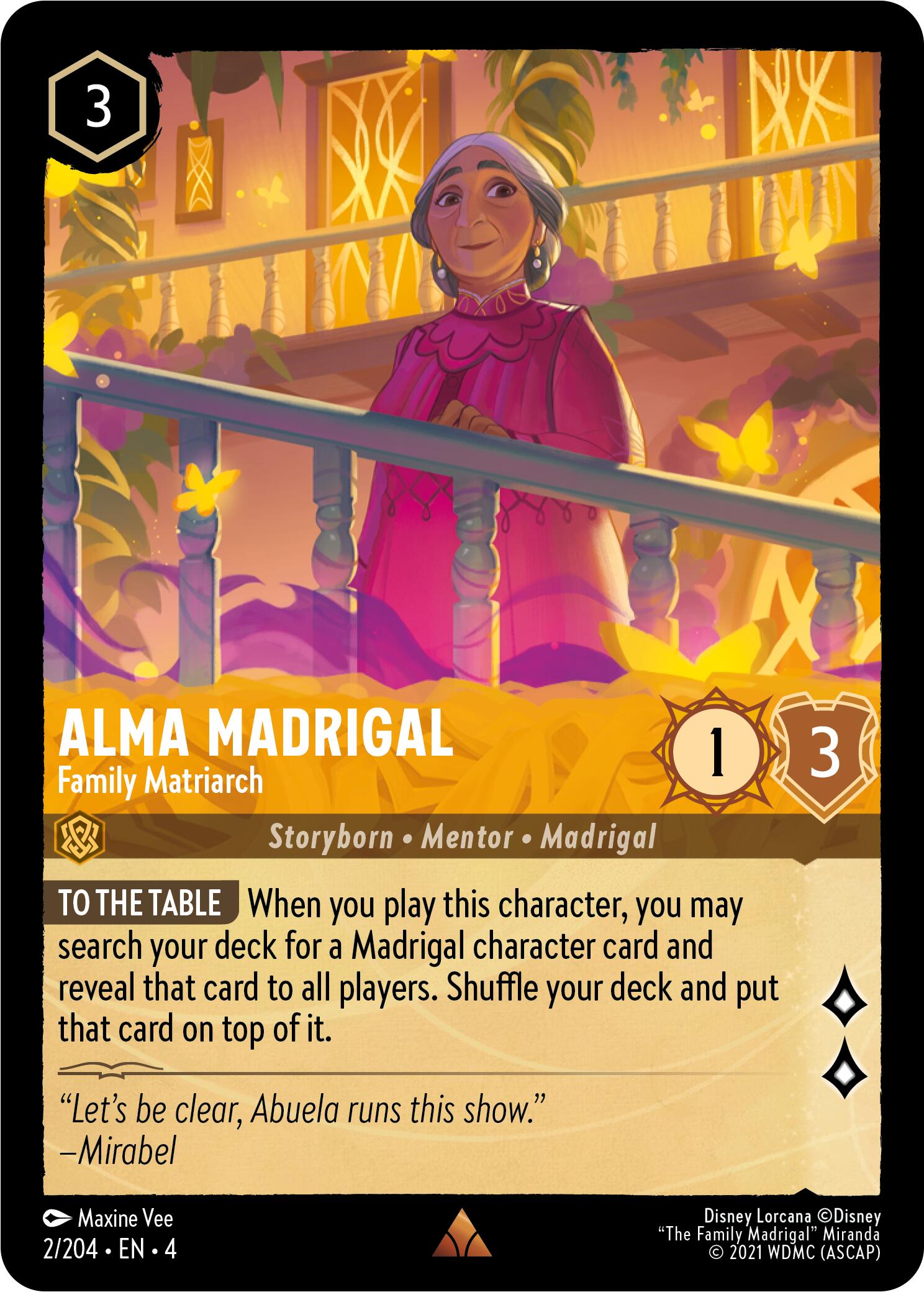 Alma Madrigal - Family Matriarch (2/204) [Ursula's Return] | Deep Dive Games St. Marys