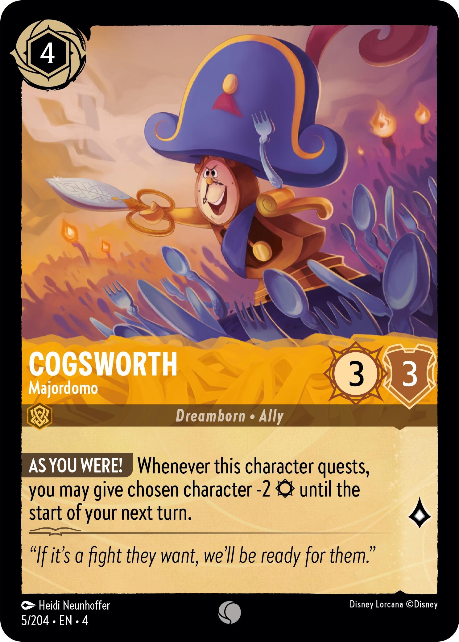 Cogsworth - Majordomo (5/204) [Ursula's Return] | Deep Dive Games St. Marys