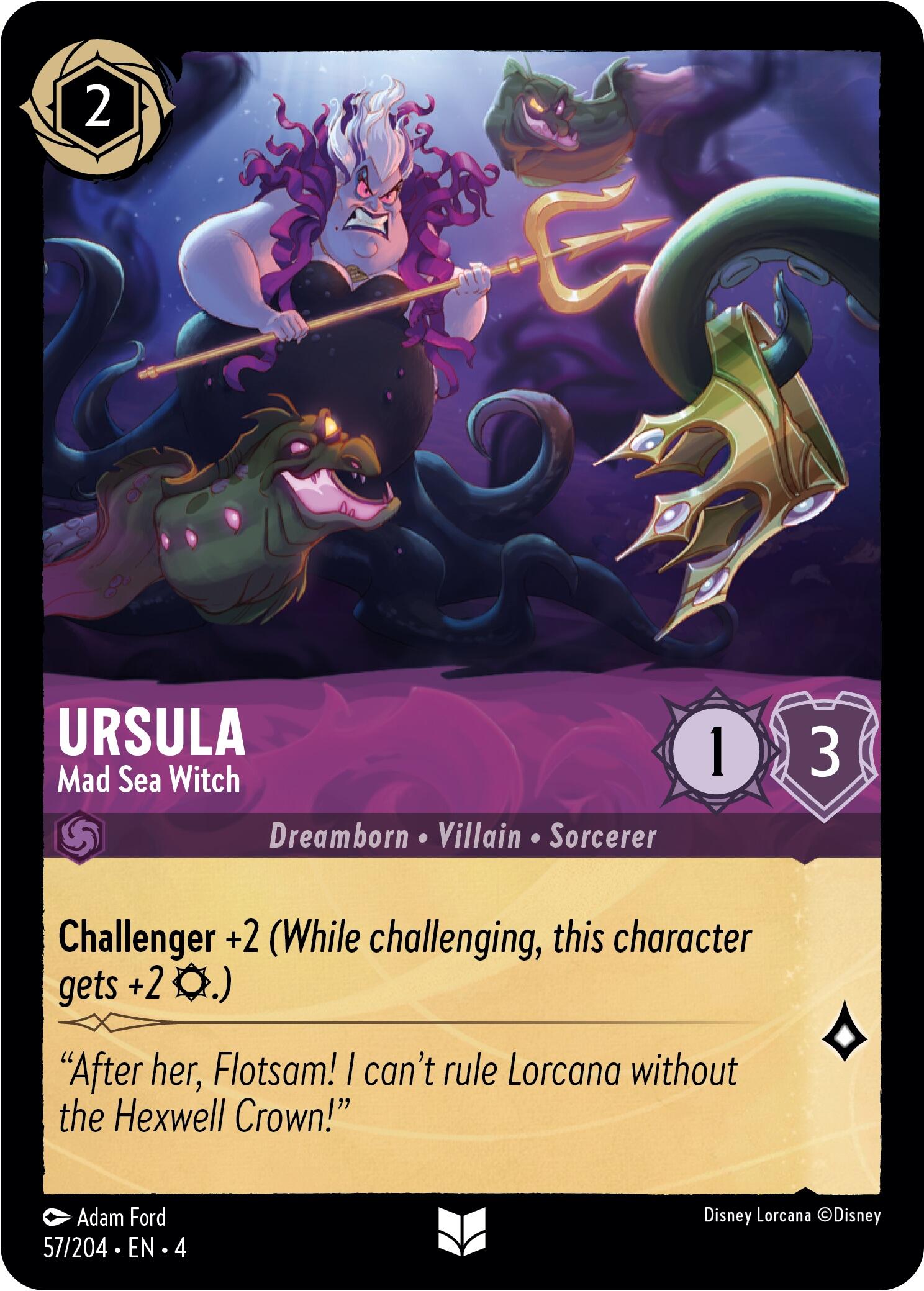 Ursula - Mad Sea Witch (57/204) [Ursula's Return] | Deep Dive Games St. Marys