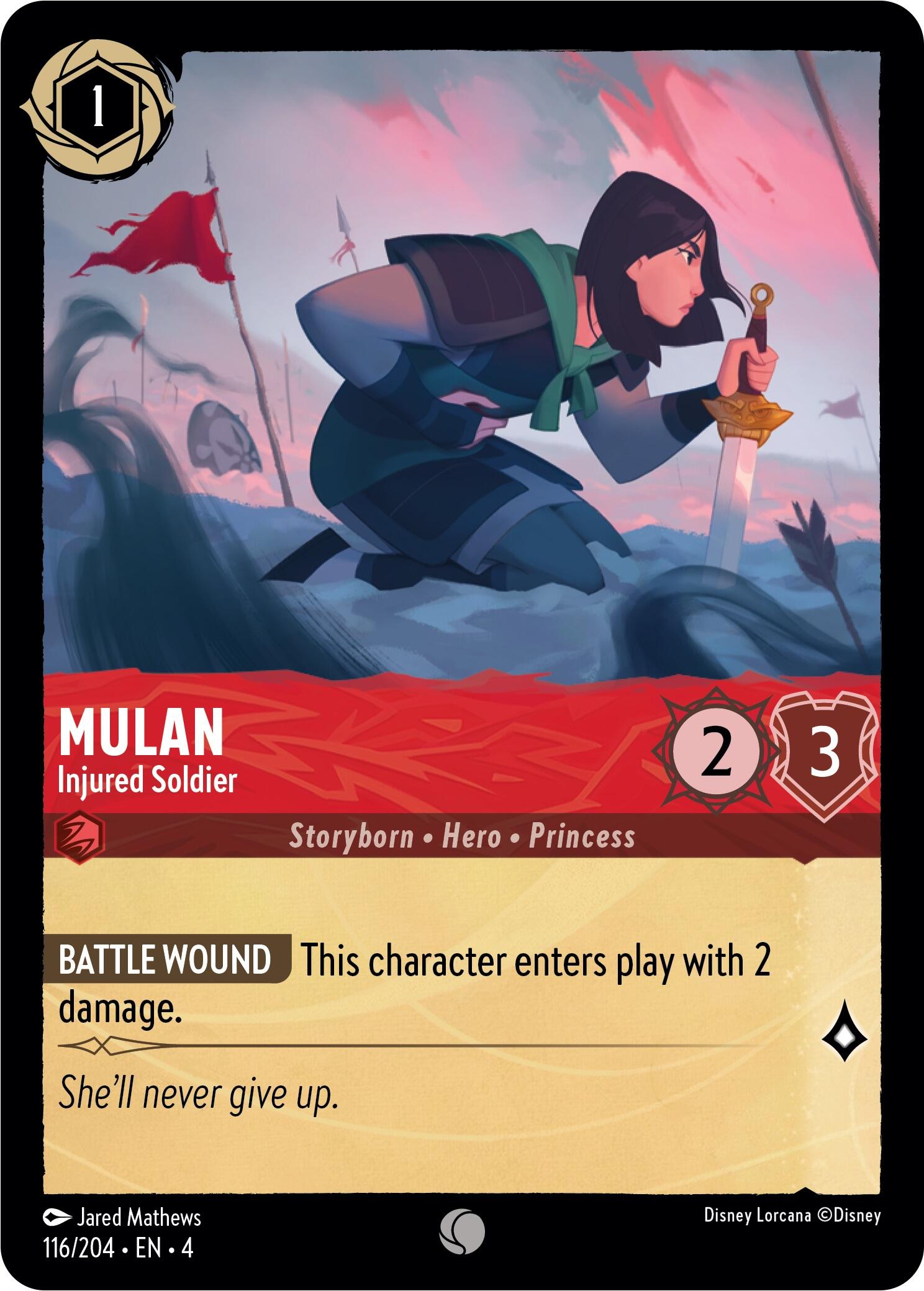 Mulan - Injured Soldier (116/204) [Ursula's Return] | Deep Dive Games St. Marys