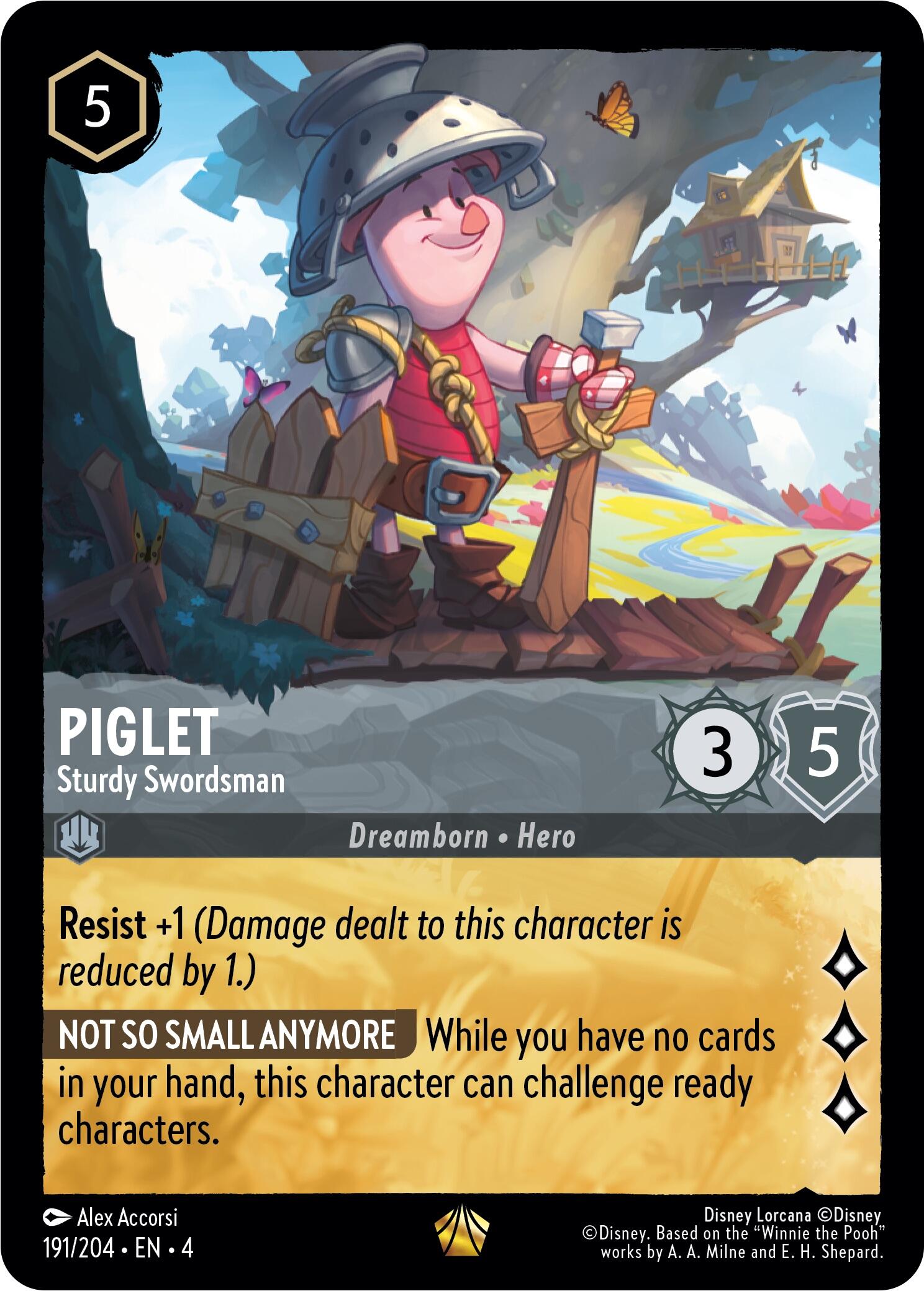 Piglet - Sturdy Swordsman (191/204) [Ursula's Return] | Deep Dive Games St. Marys