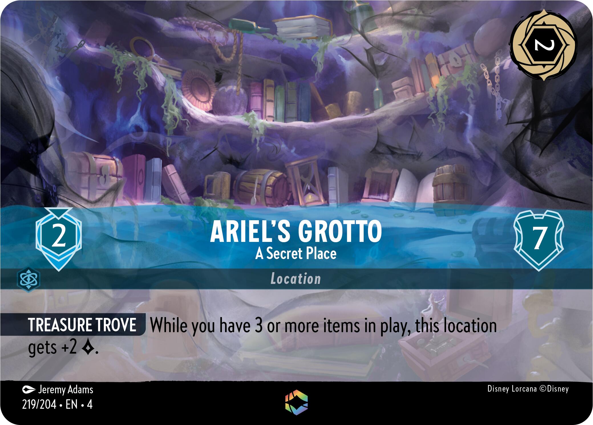 Ariel's Grotto - A Secret Place (Enchanted) (219/204) [Ursula's Return] | Deep Dive Games St. Marys